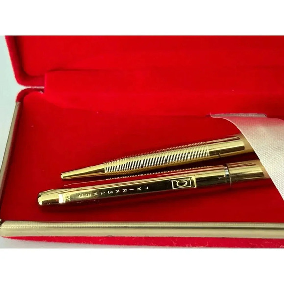 Vintage Centennial Gold Retractable Pen & Mechanical Pencil - Picture 3 of 6